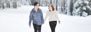 flirting in the snow socializing