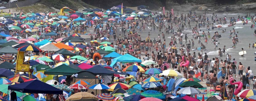 crowded beach