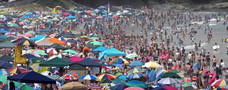 crowded beach