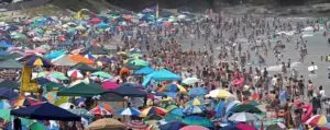 crowded beach