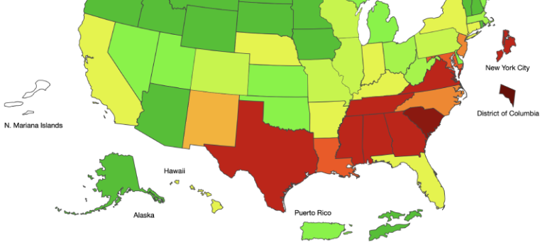 flu map by state