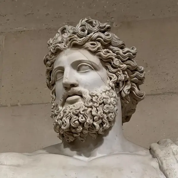 greek sculpture showing heart area