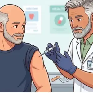 Getting a routine vaccination
