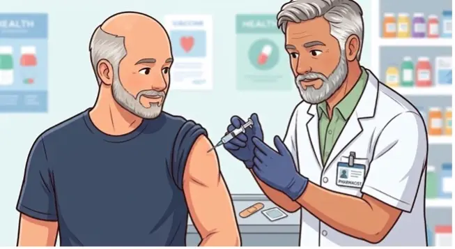 Getting a routine vaccination